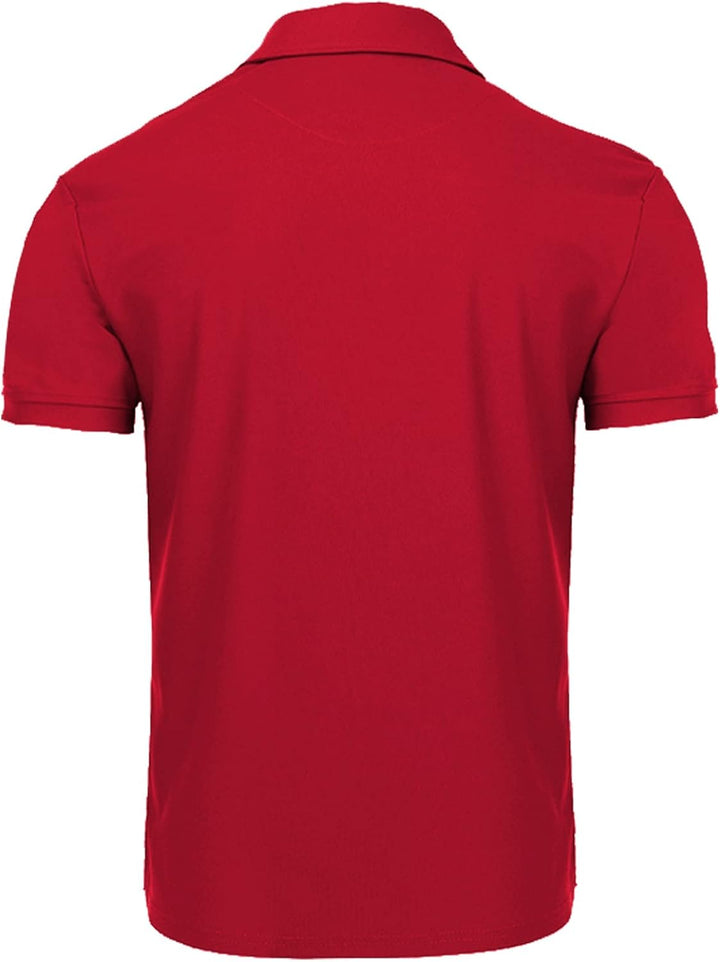 geeksport Poloshirt Herren Golf Kurzarm Freizeit Sport Polo Tennis Tshirts mit Brillenhalter Knopfle
