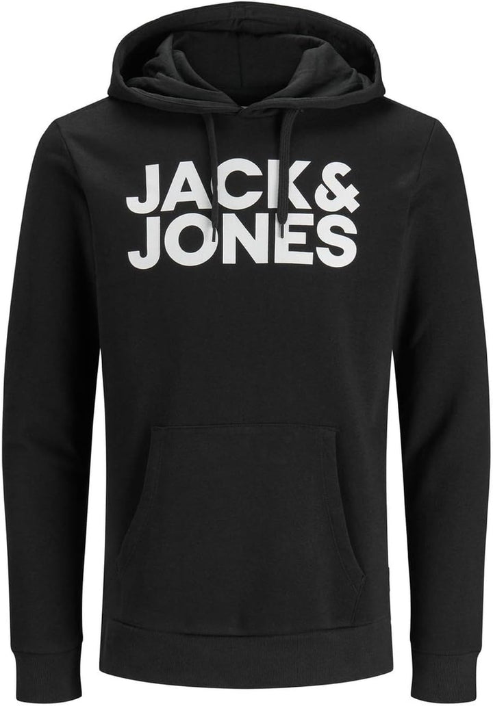 JACK & JONES Male Kapuzenpullover Logo Kapuzenpullover XL Schwarz, XL Schwarz