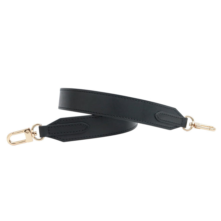 Senral Breit Schulterriemen Schwarz Echte Leder Taschengurt Handtaschenriemen Tragerieme 30 mm Kompa