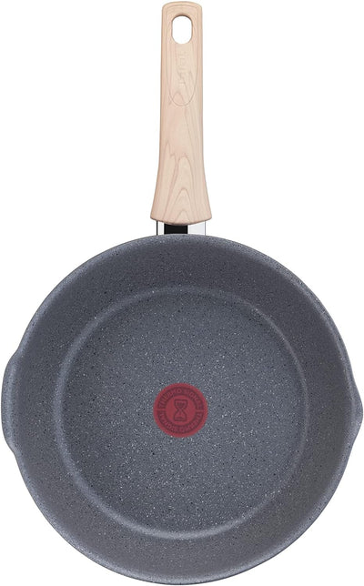 TEFAL G2667702 NATURAL FORCE 26 cm tiefe Pfanne, Mineralia + Antihaftbeschichtung, alle Kochfelder i