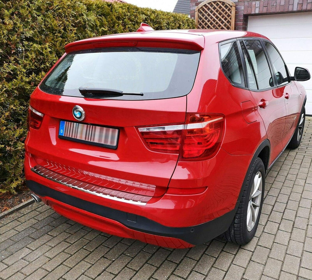 Ladekantenschutz Edelstahl CHROM kompatibel für BMW X3 F25 | BJ 2010-2017 | mit Abkantung | premium