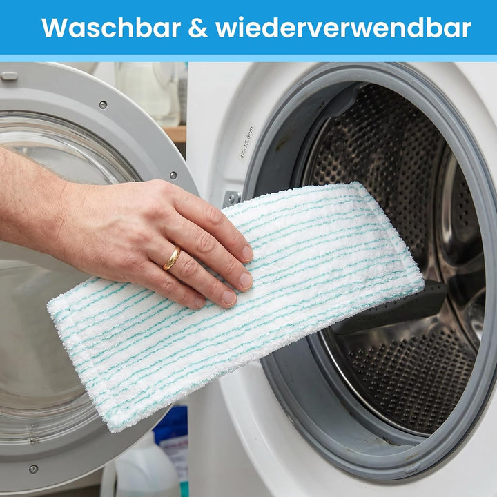 10 Stück Wischbezüge kompatibel mit Leifheit Profi XL Micro Duo / Cotton Plus, 47 x 16,5 cm Mikrofas