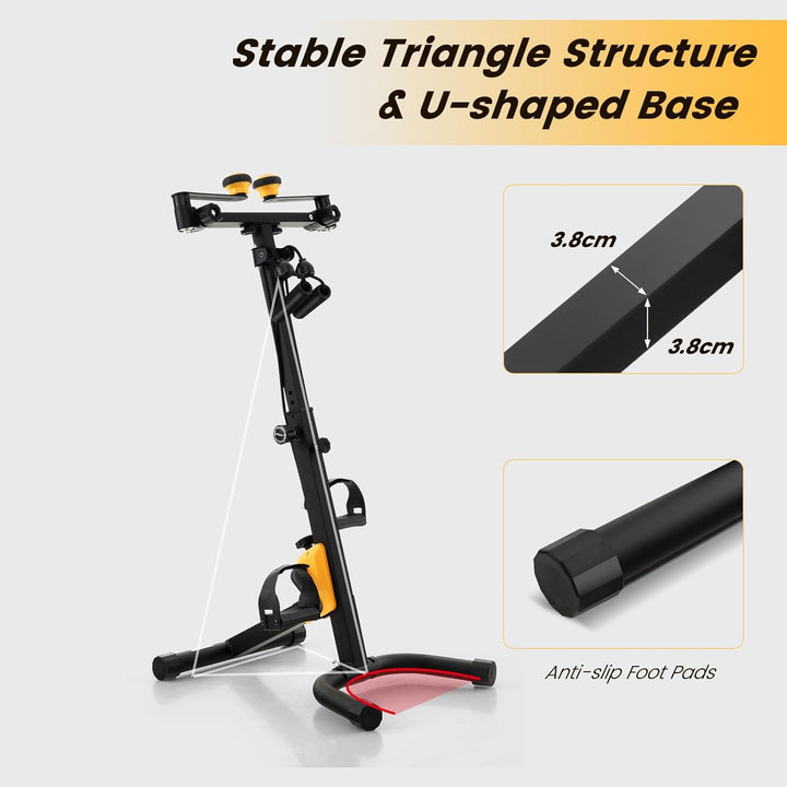KOMFOTTEU Multifunktional Heimtrainer Fahrrad für Senioren, Pedaltrainer Arm- und Beintrainer, verst
