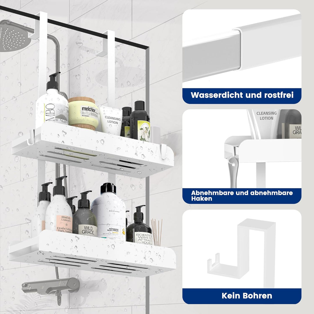 Duschregal Zum Hängen Duschablage Ohne Bohren Duschkorb Badezimmer Organizer Shampoo Halterung Dusch