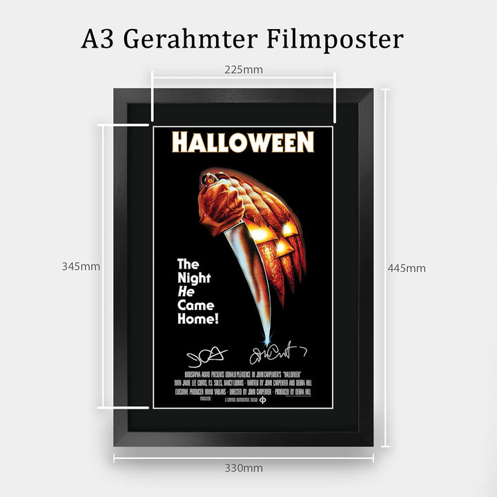 HWC Trading Halloween A3 Gerahmte Signiert Gedruckt Autogramme Bild Druck-Fotoanzeige Geschenk Für J