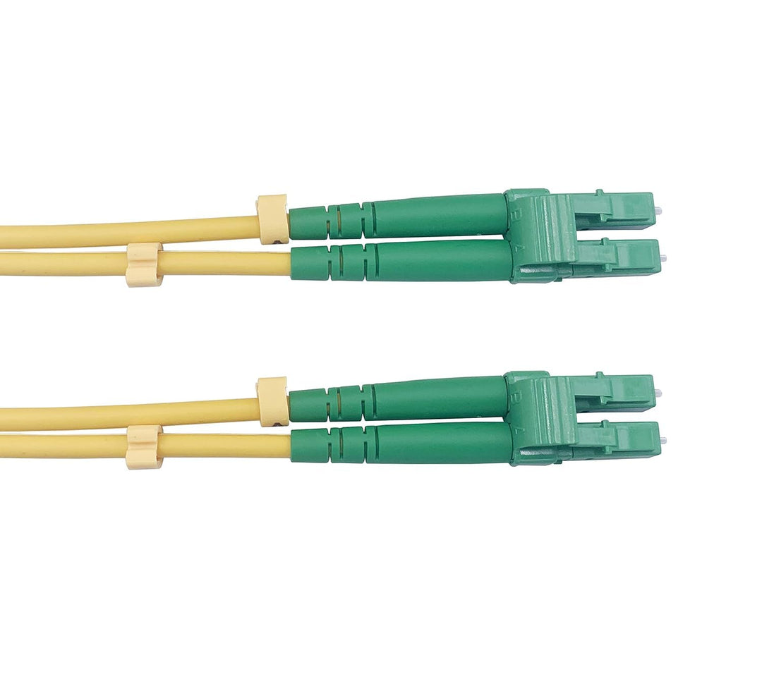 Elfcam® - LWL Glasfaser-Kabel LC/APC auf LC/APC Stecker, Duplex Singlemode 9/125μm OS2 Patchkabel (2