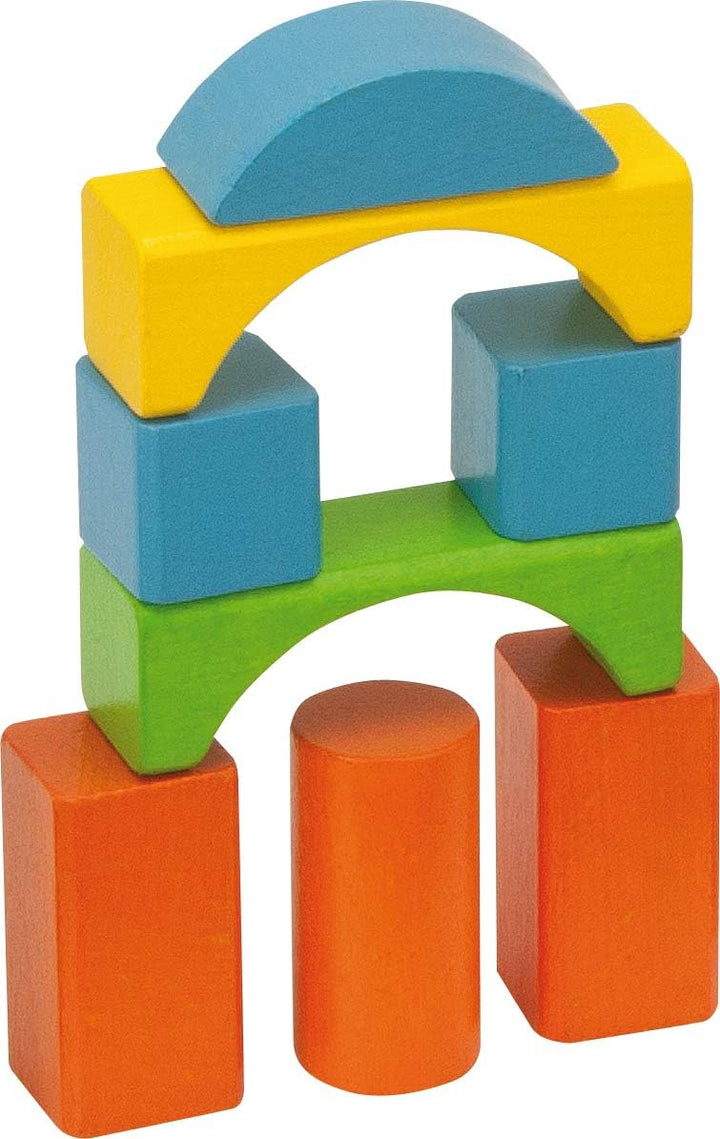 Eichhorn 100088011 75 pastellfarbene bunte Holzbausteine in Aufbewahrungsbox und Sortierdeckel, FSC