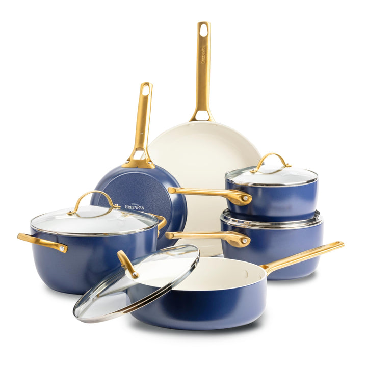 GreenPan Reserve Harteloxiertes Gesundes Keramische Antihaft-Kochgeschirr Set,10 Teile,Inklusive Bra