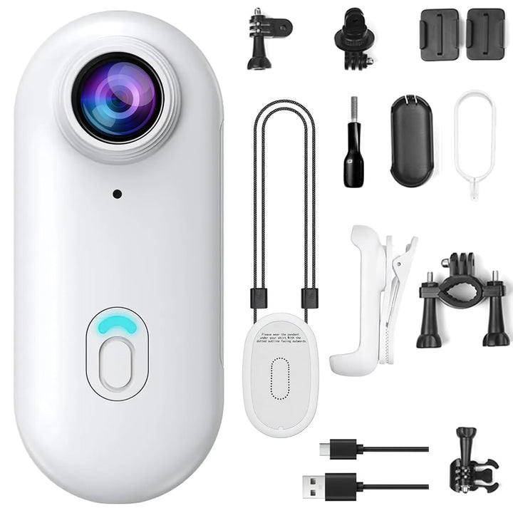 OBEST Mini Action Cam 360 Action Kamera WiFi Bodycam Körperkamera 1080P Wasserdicht Motorrad Helmkam