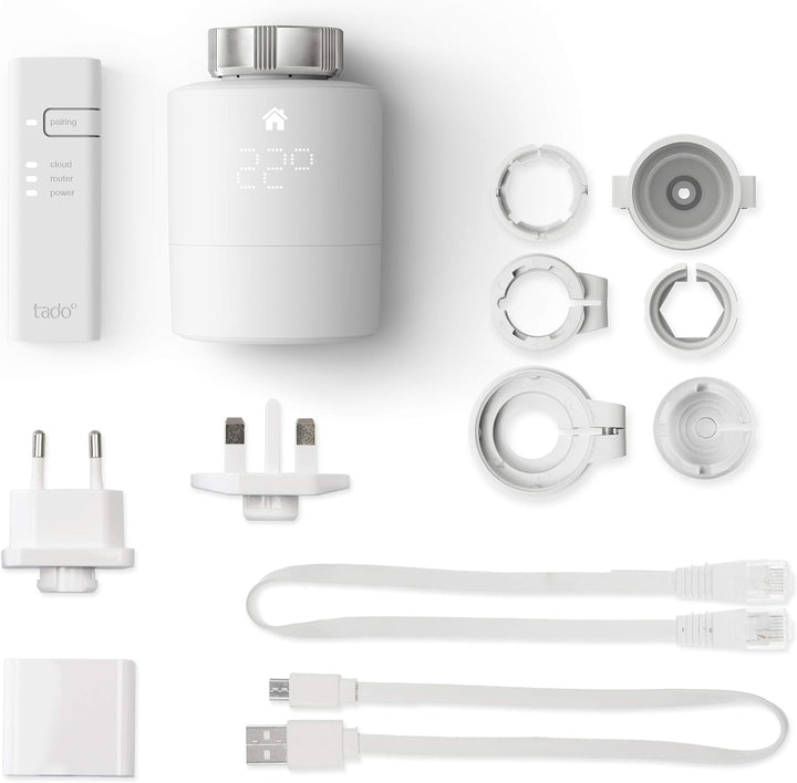tado° smartes Heizkörperthermostat - Wifi Starter Kit V3+, inkl. 1x Thermostat für Heizung - digital