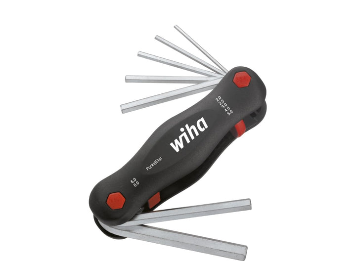 Wiha Multitool PocketStar® Innen-Sechskant 7-tlg., per Tastendruck schneller Zugriff, als Längs- und