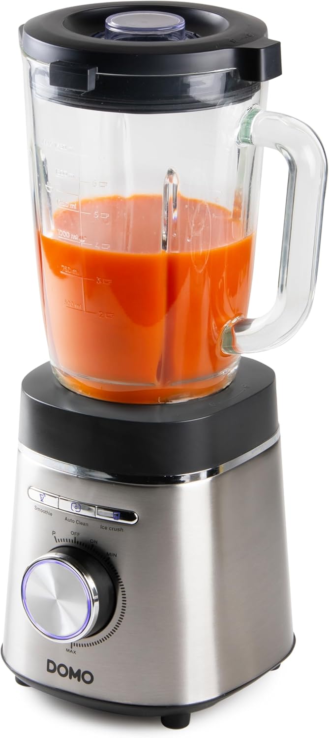DOMO DO740BL Blender Smoothie Maker - 1,75L - 3 Modi (Smoothie, Autoclean, Crush) - Variable Geschwi
