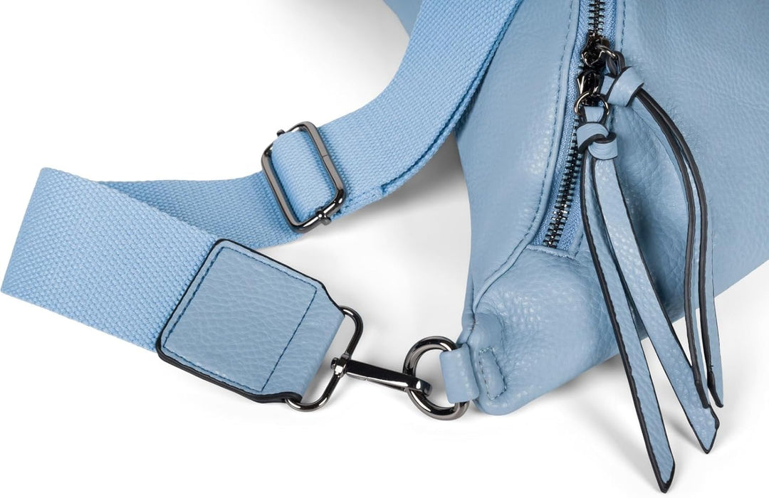 styleBREAKER Damen Halbmond Crossbody Schultertasche, abnehmbarer verstellbarer Schultergurt, Einfar