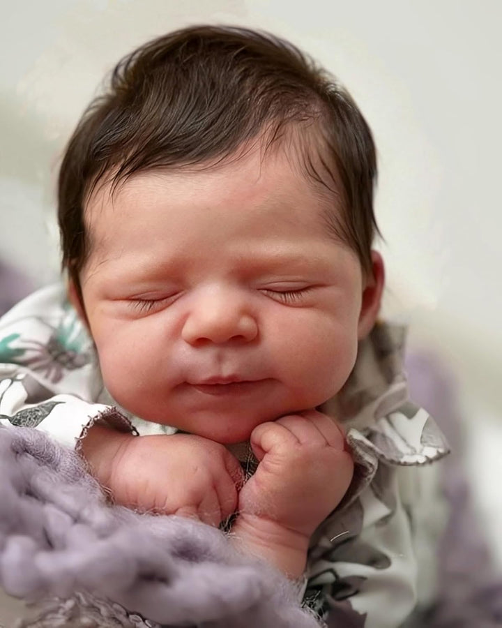 Zero pam Reborn Baby Vollsilikon Lebensecht-48CM Silikon Baby Mädchen, Babypuppen Wie Echte, Reborn