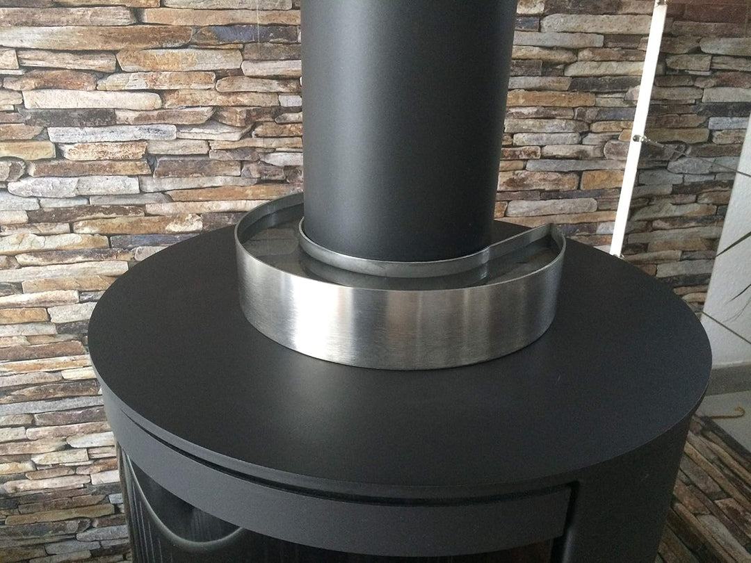 Luftbefeuchter Edelstahl - für Kaminofen mit Ofrohr 160mm und kleiner
