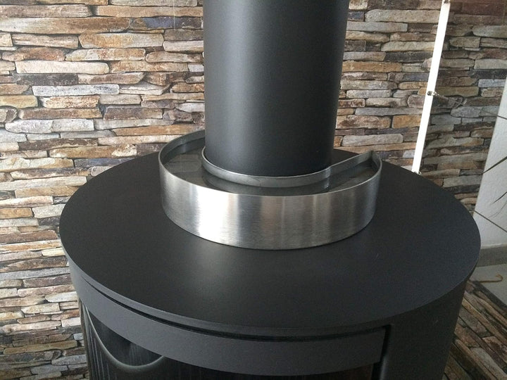 Luftbefeuchter Edelstahl - für Kaminofen mit Ofrohr 160mm und kleiner