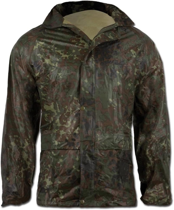 Mil-Tec Regenanzug Herren (2-teilig) • Wasserabweisender Regenanzug • Leichte Regenjacke mit Kapuze