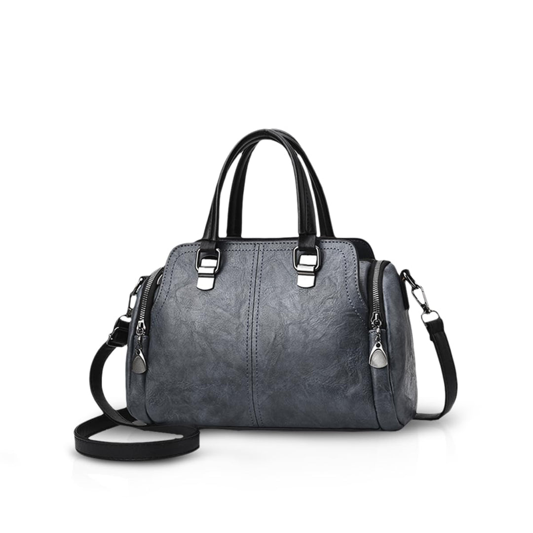 NICOLE&amp;DORIS Damen Mode Taschen mit hohem Tragegriff Retro Handtaschen Schultertasche Umhängetasche