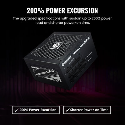 Enermax Revolution D.F. 2 ATX Compact Gaming&Streaming PC Netzteil 850W 80Plus Gold (Semi-Modular, F