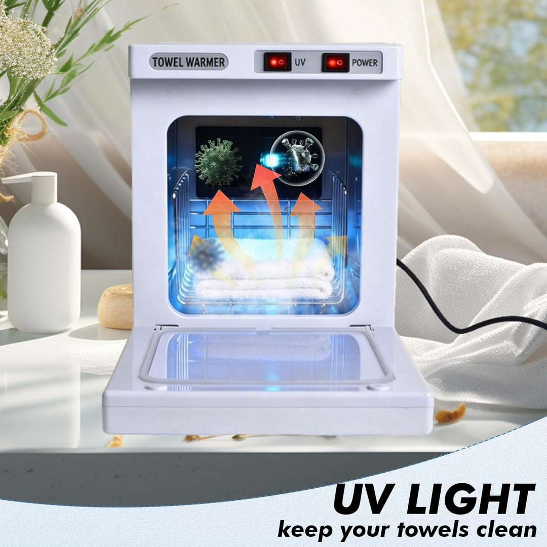 Handtuchwärmer 5L,Elektrischer Handtuchheizschrank mit UV-Licht,Kompressenwärmer Schnelles Aufheizen