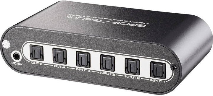 SpeaKa Professional 4x2 Port Toslink-Matrix-Switch mit Fernbedienung