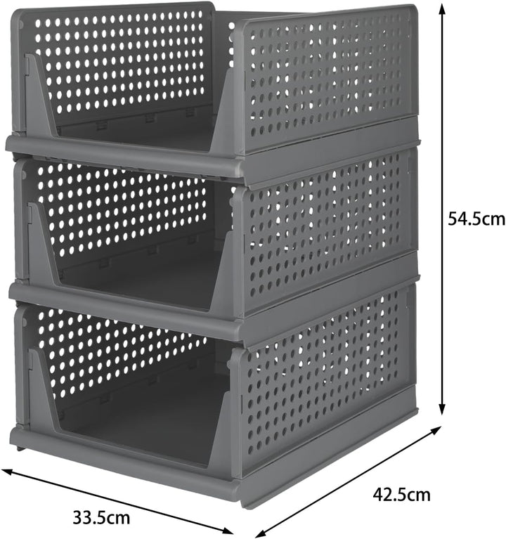Kleiderschrank Organizer Stapelbares Ordnungssystem, Schrank Organizer mit Schublade, Kunststoff Auf