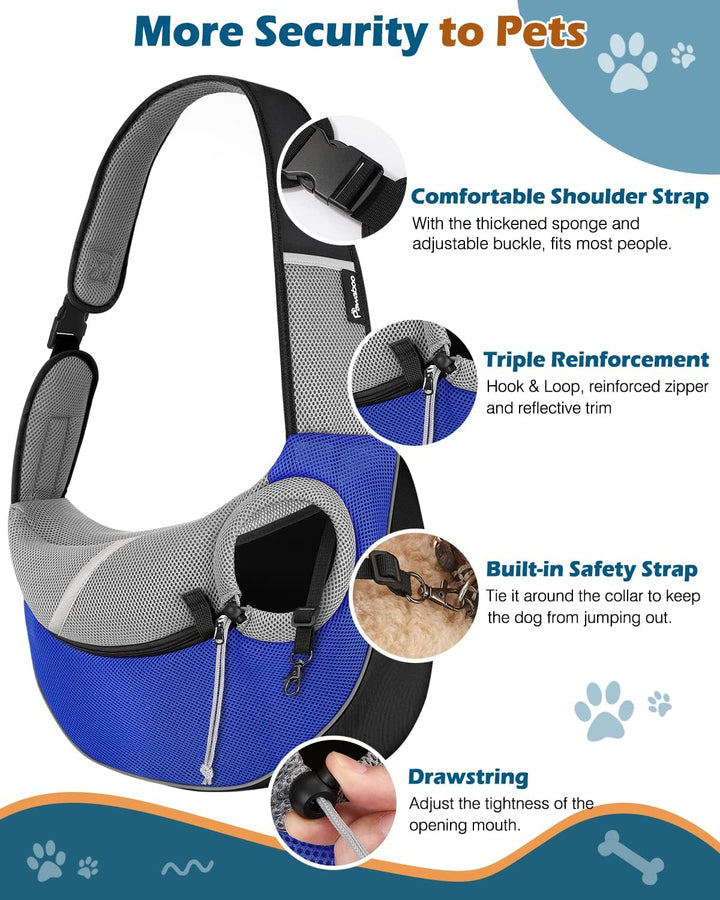 Pawaboo Haustier-Hundetragetasche, Freihändige, Atmungsaktive Mesh-Welpentragetasche, Hundetragetasc