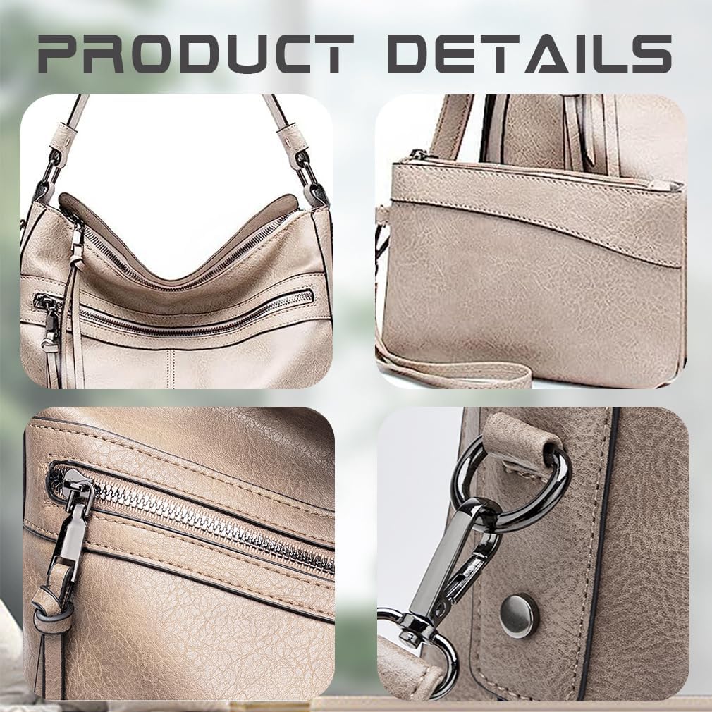 Lifetooler Handtaschen Set Gross Leder Tasche Schultertasche Hobo Taschen Damen Portemonnaie Geschen