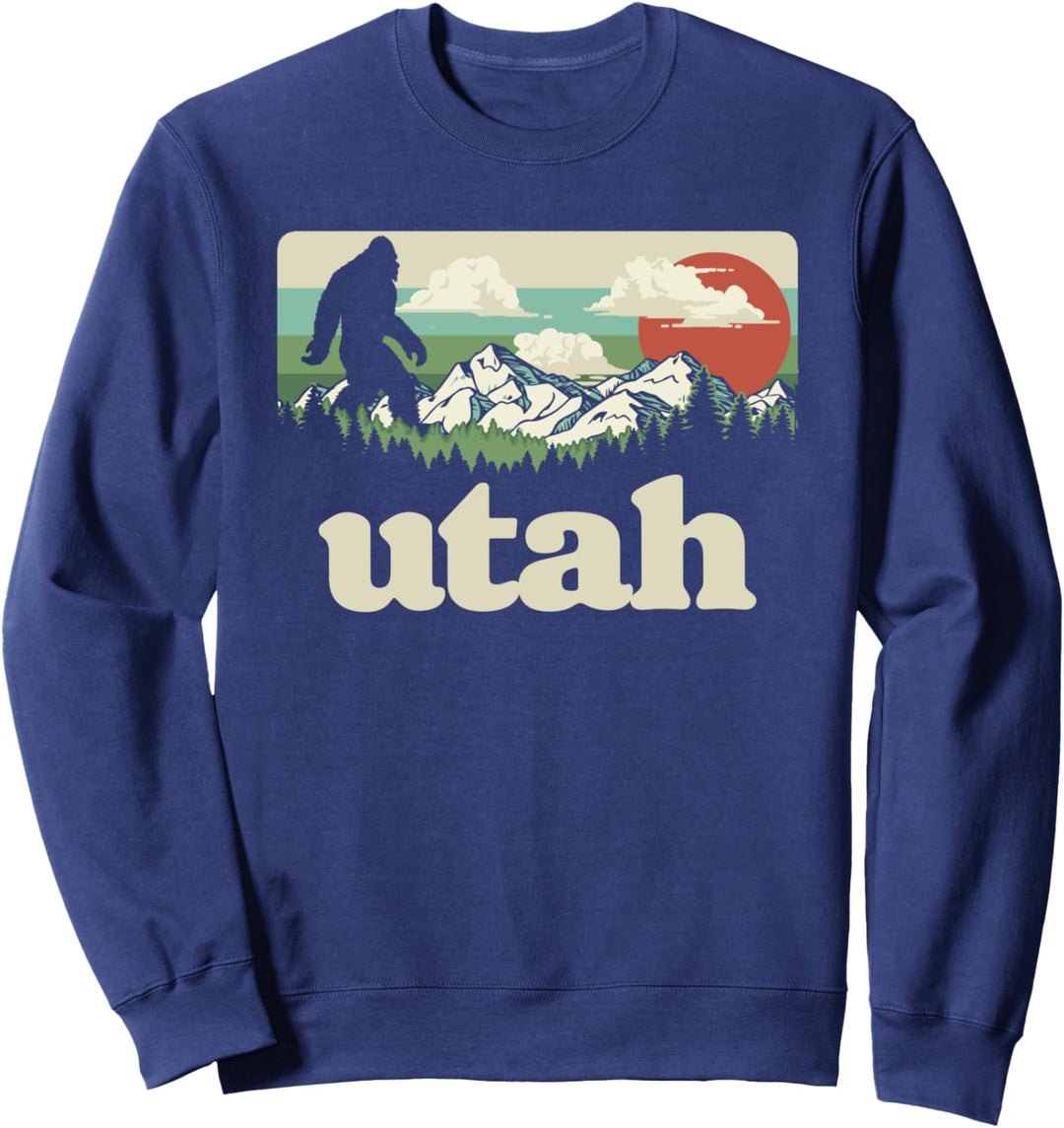 Utah Bigfoot Nature & Outdoor Vintage Mountains Retro Sweatshirt