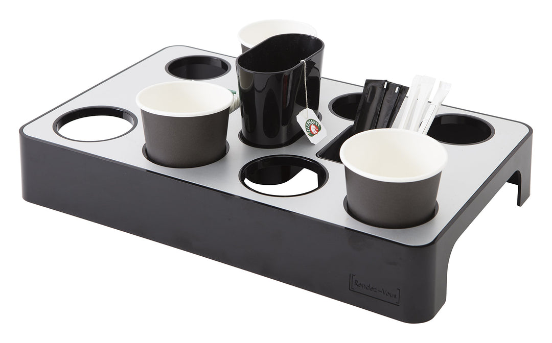 ALBA Spender Universal-Kaffeepads Aluminium Grau Metall und schwarz, Aluminium, Gris métal et Noir,