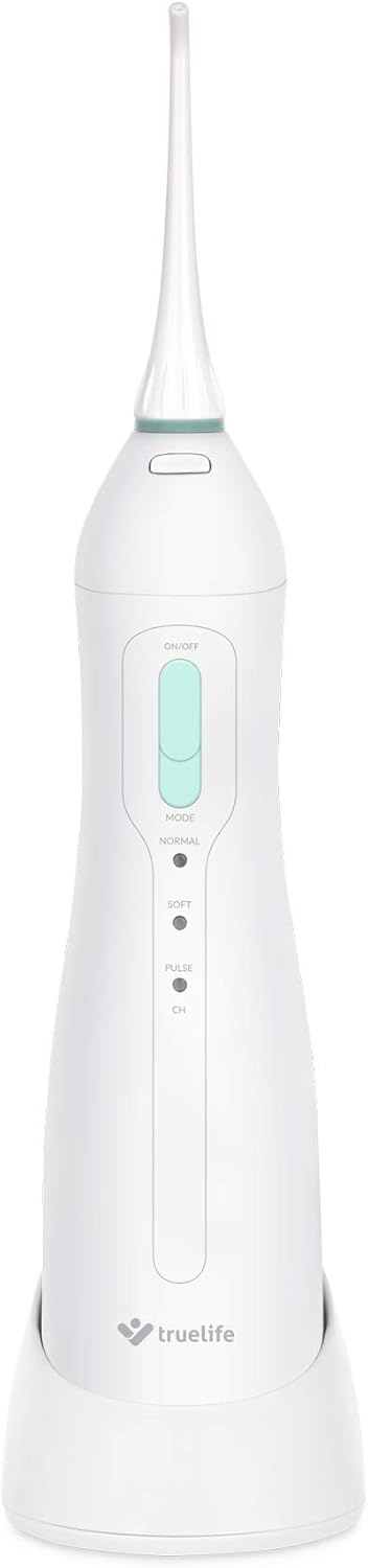 TrueLife AquaFloss Compact Munddusche Kabellos, Mundspülung Elektrisch, 150ml Wassertank, 3 Modi und