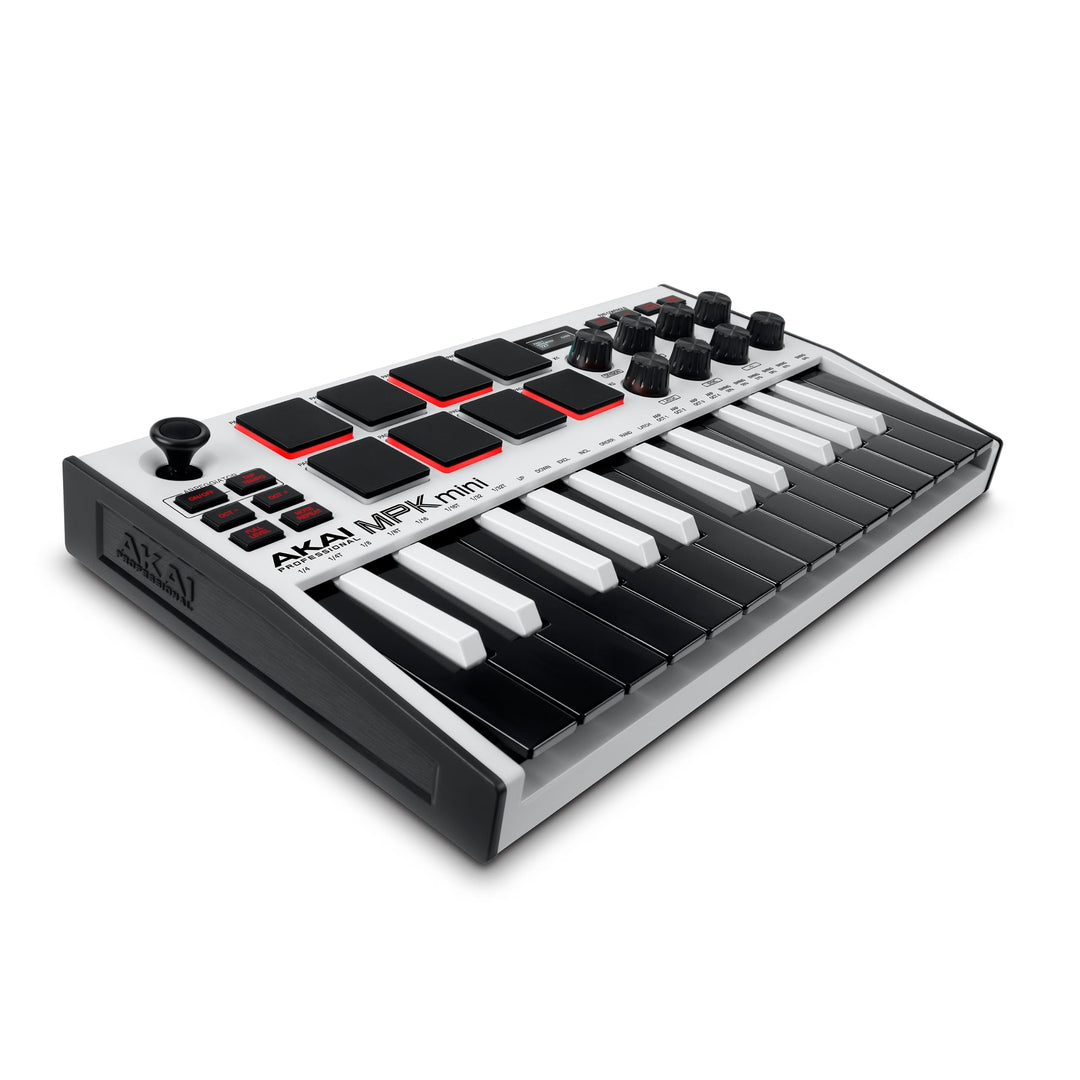 AKAI Professional MPK Mini MK3 – 25-Tasten USB MIDI Keyboard Controller, 8 hintergrundbeleuchtete Dr