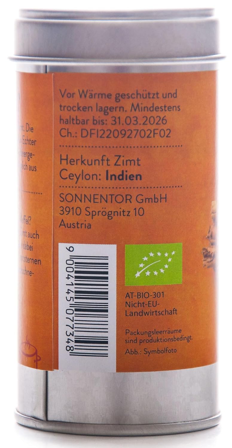 Sonnentor Bio Zimt Ceylon gemahlen (6 x 40 gr), 6 x 40 gr