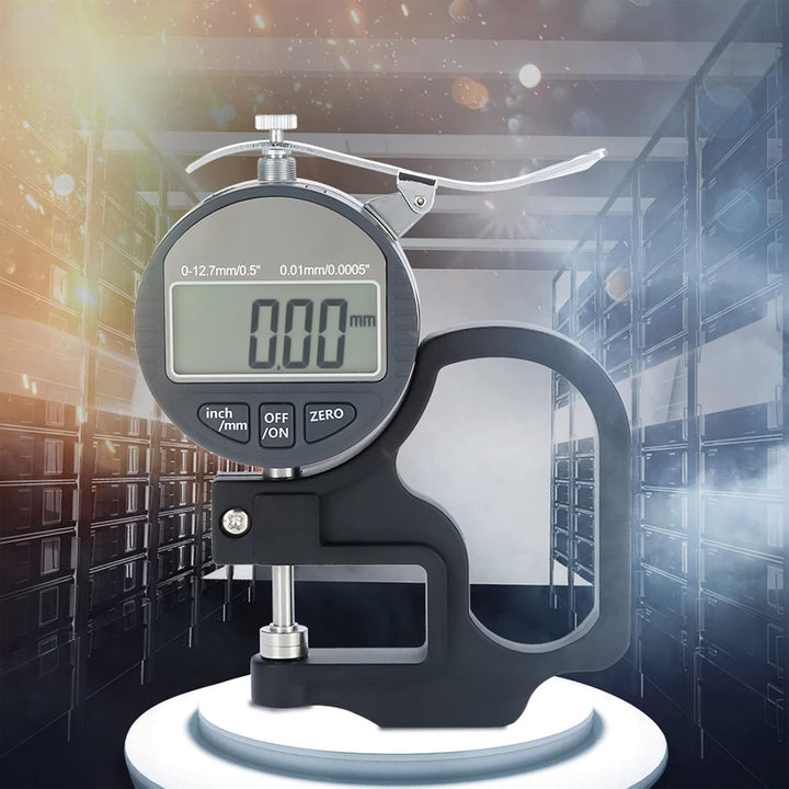 Digitaler Dickenmesser, 0.0005in /0.01mm, 0.5 inch /12.7mm, Elektronischer Mikrometer Dickenmesser m