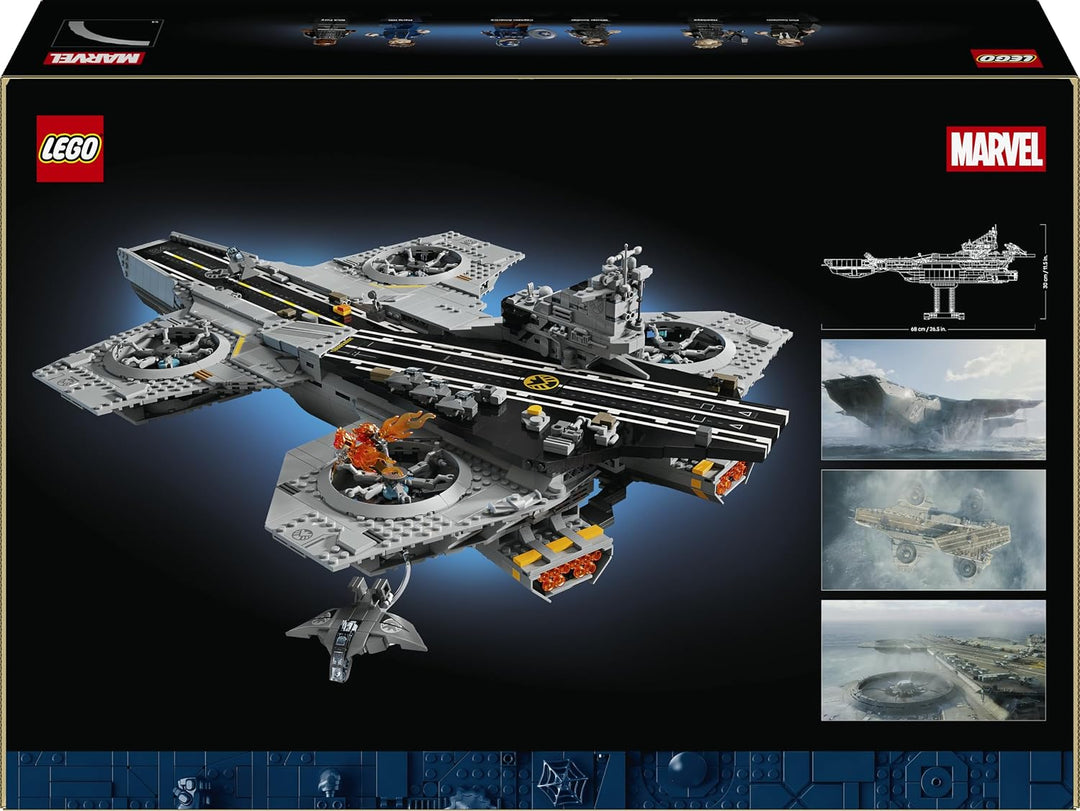 LEGO ǀ Marvel S.H.I.E.L.D.-Helicarrier - Flugzeugträger Modellbau für Erwachsene - 6 Minifiguren ink