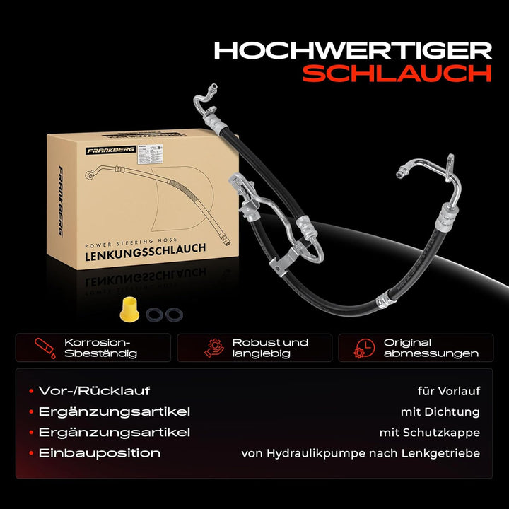 Frankberg Servolenkung Schlauch Kompatibel mit C-Klasse W204 C200 C220 C250 2008-2014 Replace# 20446