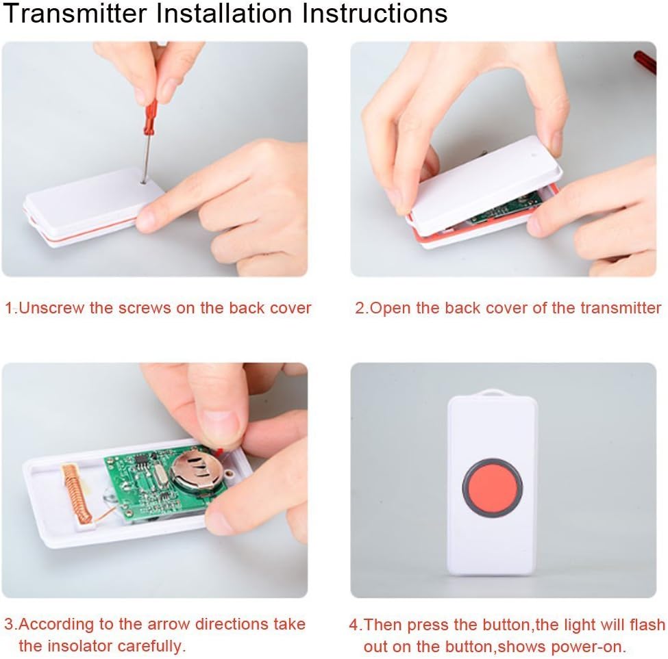 Mobiler Alarm Notruf Knopf Funk Senioren Krankenpflege Hausnotruf Pflege berfall (1 in