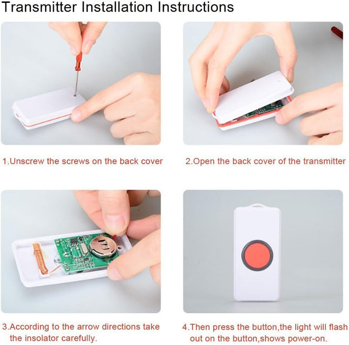 Mobiler Alarm Notruf Knopf Funk Senioren Krankenpflege Hausnotruf Pflege berfall (1 in