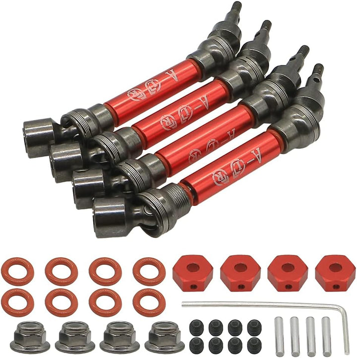 RCAWD ARRMA Antriebswellen Set,Metall Universal Vorder- und Hinterrad antriebswelle für 1/10 ARRMA 3