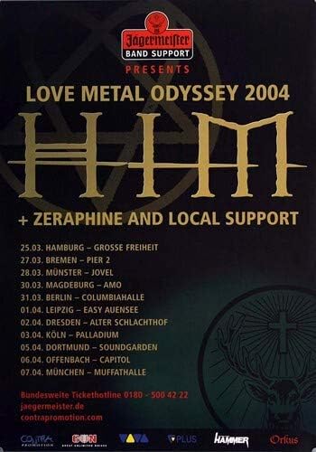 HIM - Love Metal Odyssey, 2004 » Konzertplakat/Premium Poster | Live Konzert Veranstaltung | DIN A1