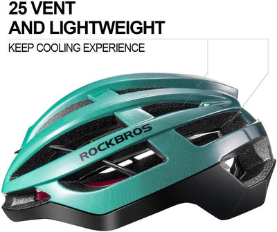 ROCKBROS Rennradhelm Fahrradhelm Integrierter Unisex Erwachsenen für Herren Damen für Mountain Bike