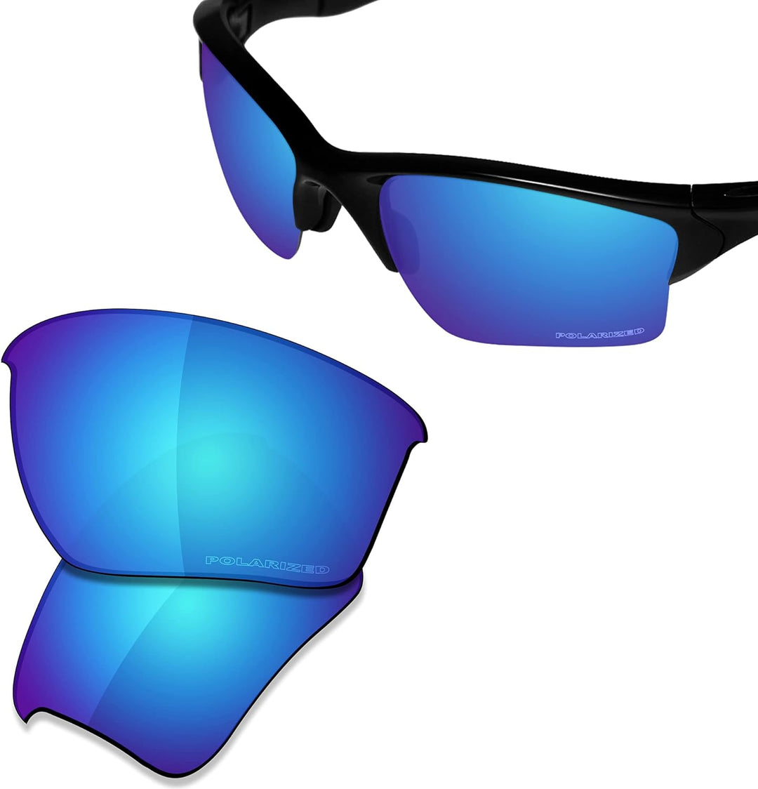 Saucer Premium-Ersatzgläser und Gummi-Kits für Oakley Half Jacket 2.0 XL High Defense - Glacier Blue