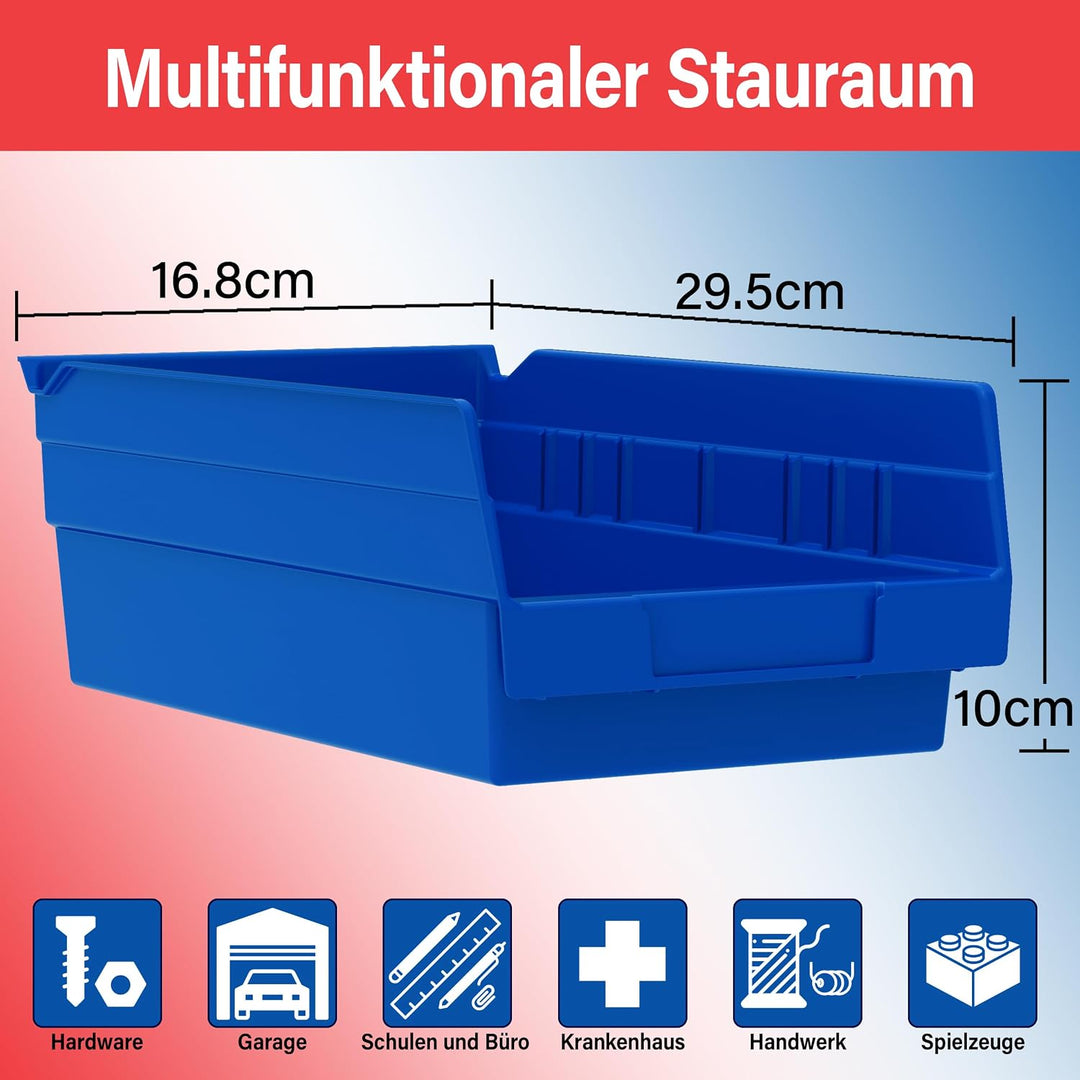 Akro-Mils 30130 Aufbewahrungsbox für Regal aus Kunststoff, 12 Stück, 30,5 x 15,2 x 10,2 cm, 30130 Bl