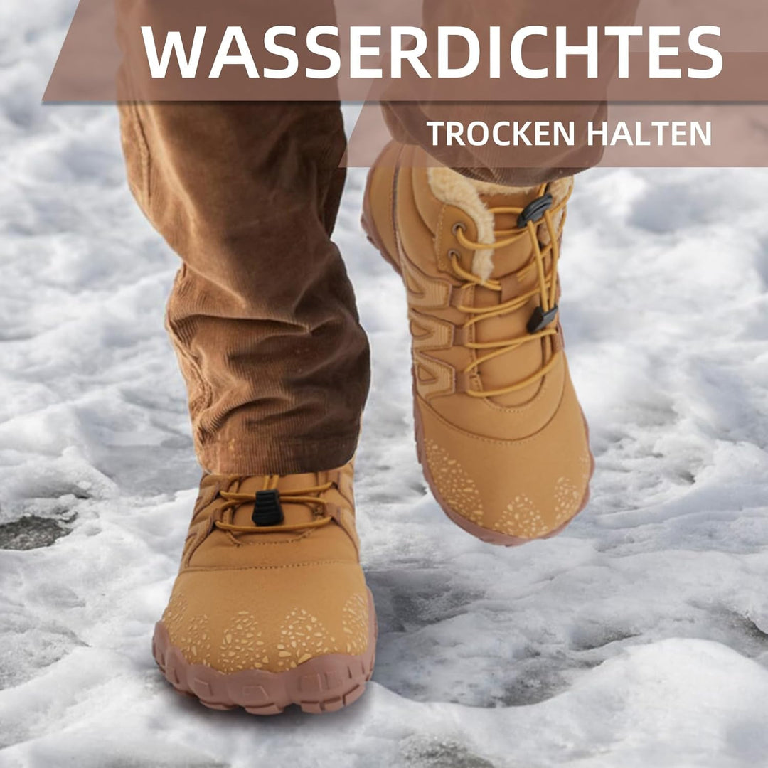 Mabove Barfussschuhe Winterstiefel Herren Damen Traillaufschuhe Warm Gefüttert Winterschuhe Schneest