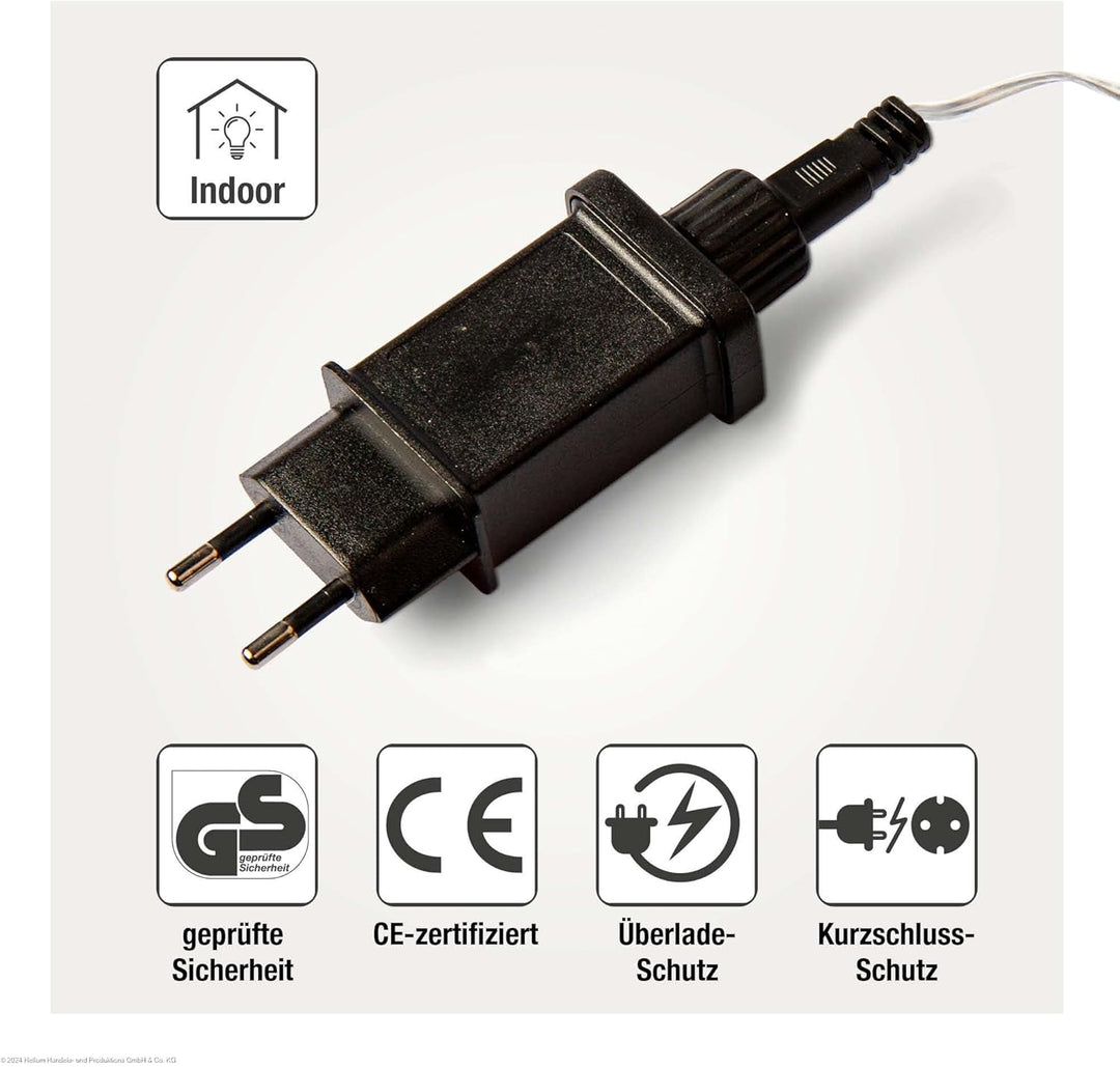 Hellum Batterie Adapter 3X AAA, Ersatz für 3X AAA Batterien 1,8m transparentes Kabel,4,5V Netzteil A