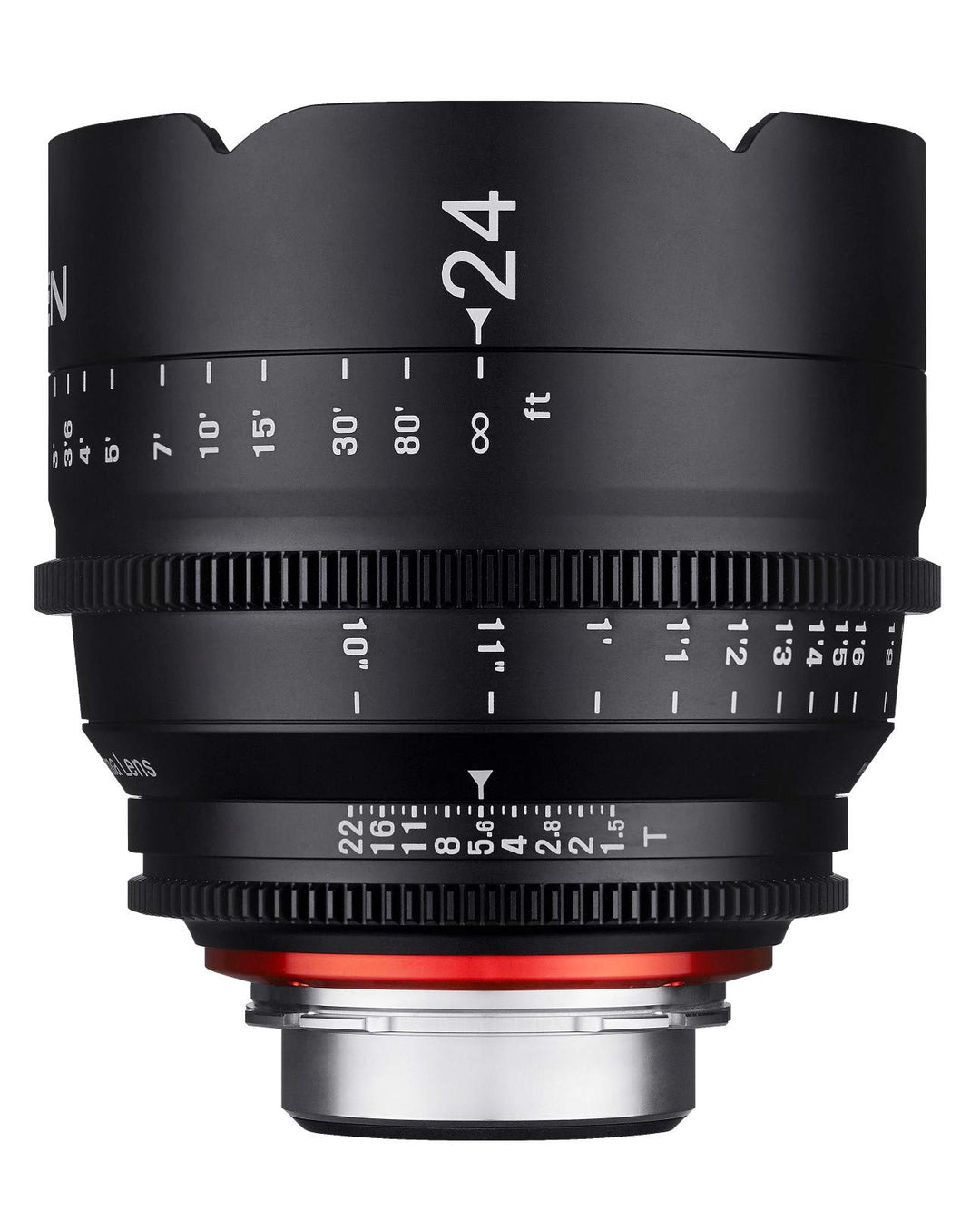 XEEN Cinema 24mm T1,5 Canon EF Vollformat Objektiv MF Cine Video Lens für hohe Auflösungen mit Follo