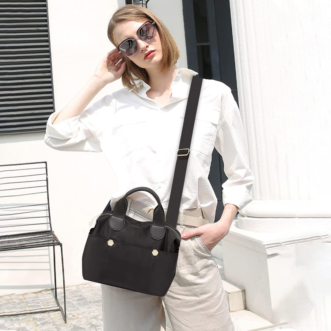 PORRASSO Damen Umhängetasche Mode Schultertasche Frauen Nylon Handtasche Multifunctional Reisen Schu
