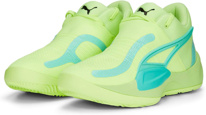 Puma Herren Rise NitroBasketballschuh 42.5 EU Fast Yellow Elektrische Pfefferminze, 42.5 EU Fast Yel