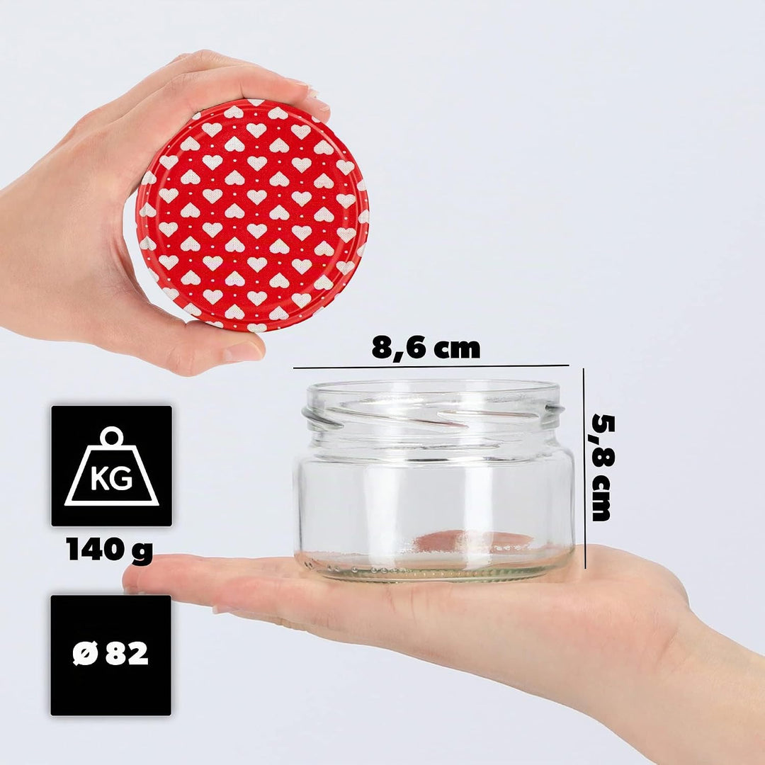 KADAX kleine Einmachgläser 250 ml, Marmeladengläser mit Deckel, Luftdichte Gläschen zum Verschenken,