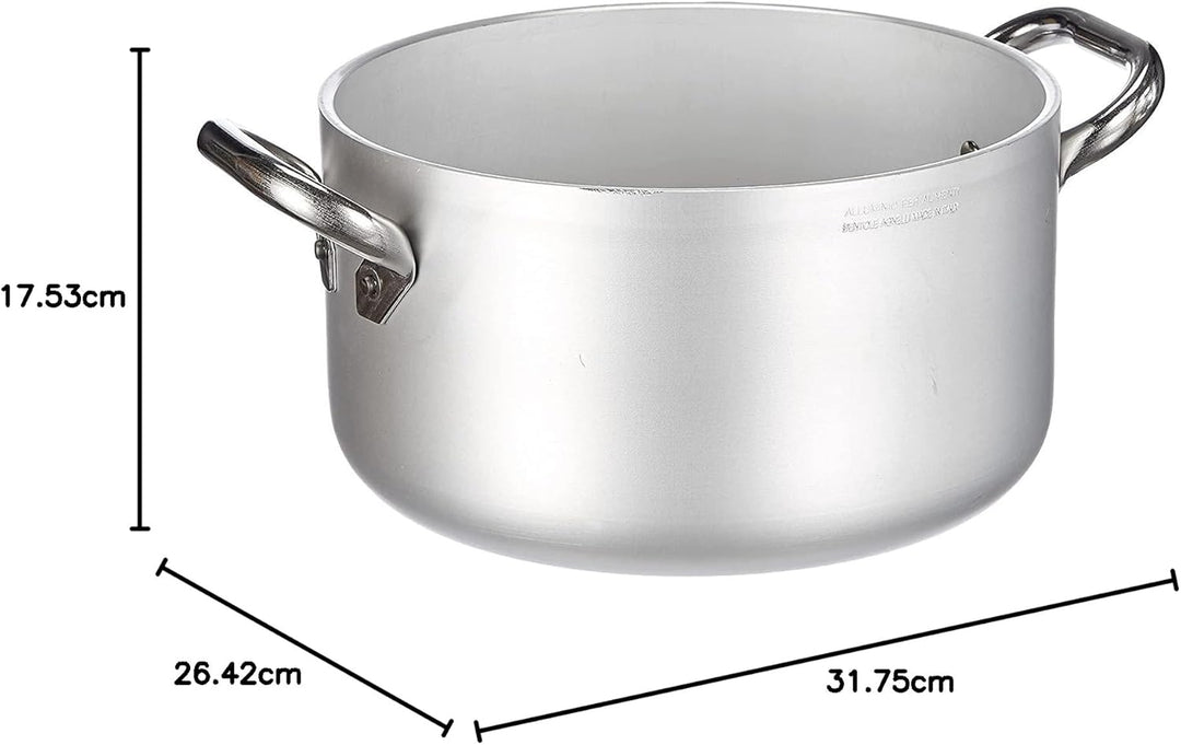 Pentole Agnelli ALMR110432 Hochstrahlender zylindrischer Auflauf, professionelles Aluminium 5 mm, 32